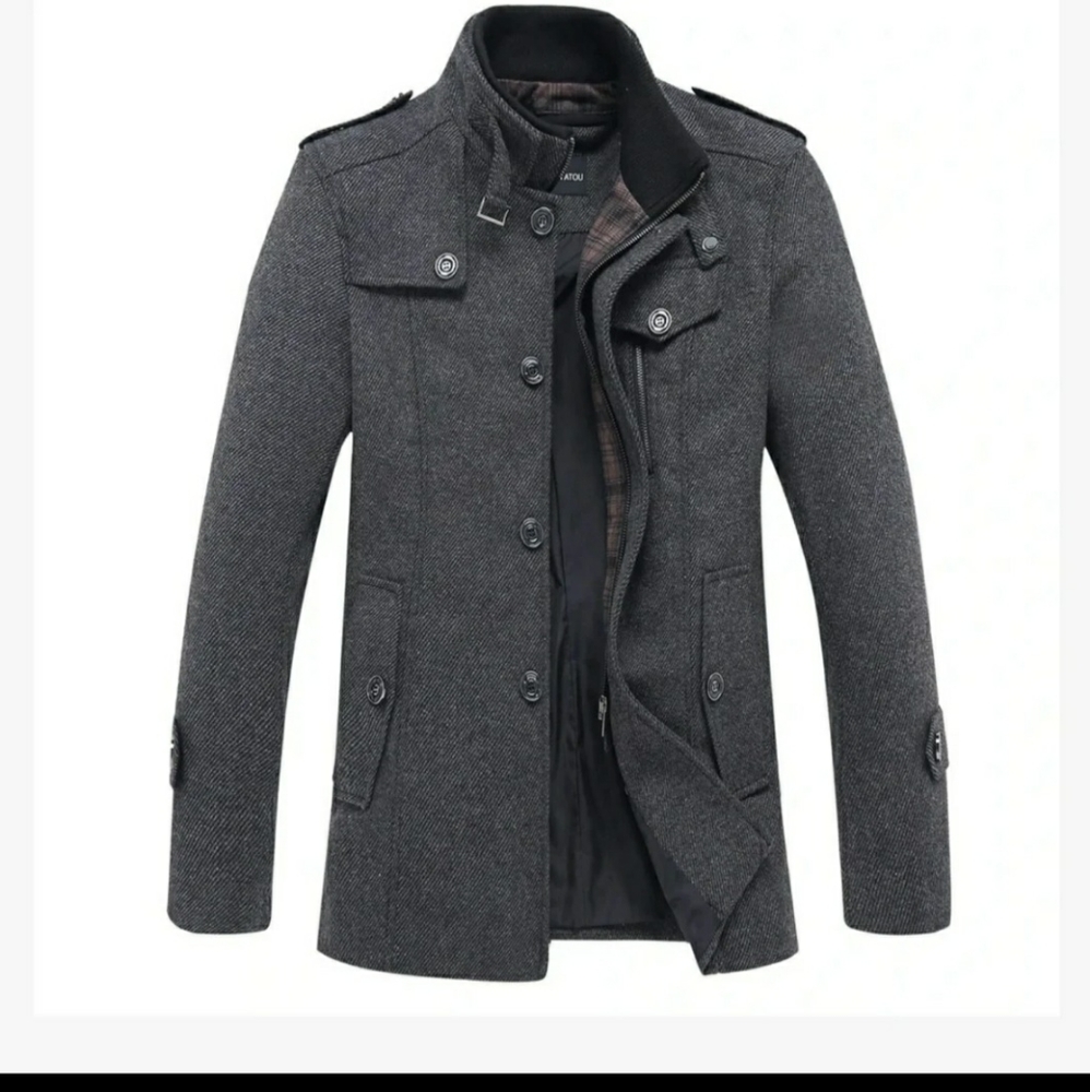 Chouyatou Men's Winter Stylish Wool Blend